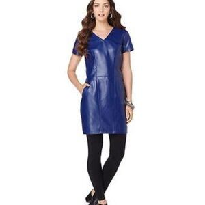 Nene Leakes Faux Leather Dress With Pockets